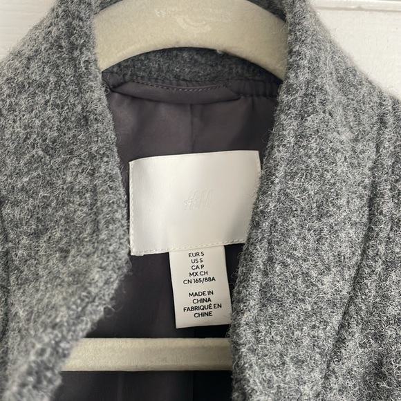 H&M Gray Wool Bomber Jacket - Picture 4 of 5